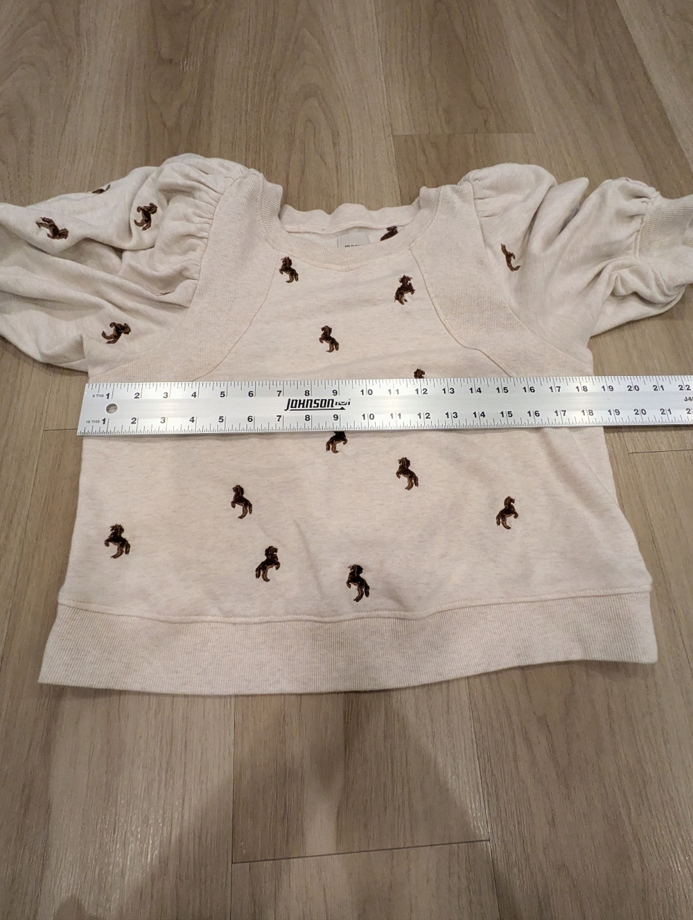 Anthropologie Maeve Puff Sleeve With Horse Embroidery - Picture 4 of 8